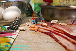 Makin Bacon - Naughty - While you were sleeping...  Photography by Lon Casler Bixby - Copyright - All Rights Reserved - www.whileyouweresleeping.photography/